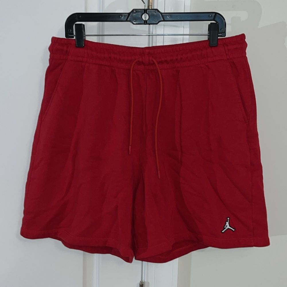 Red Nike Jordan Jumpman training Basketball Fleece Swingman shorts w/pockets XL